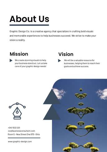 Rapid A5 Format About Us Templates with Desygner for Business Efficiency