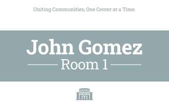 Instantly Create Door/Room Signs: Editable Designs for Community Centers