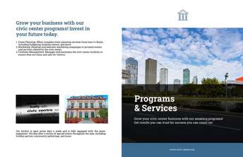 Service Program Front Revamp Your Business with Editable Programs & Services Designs
