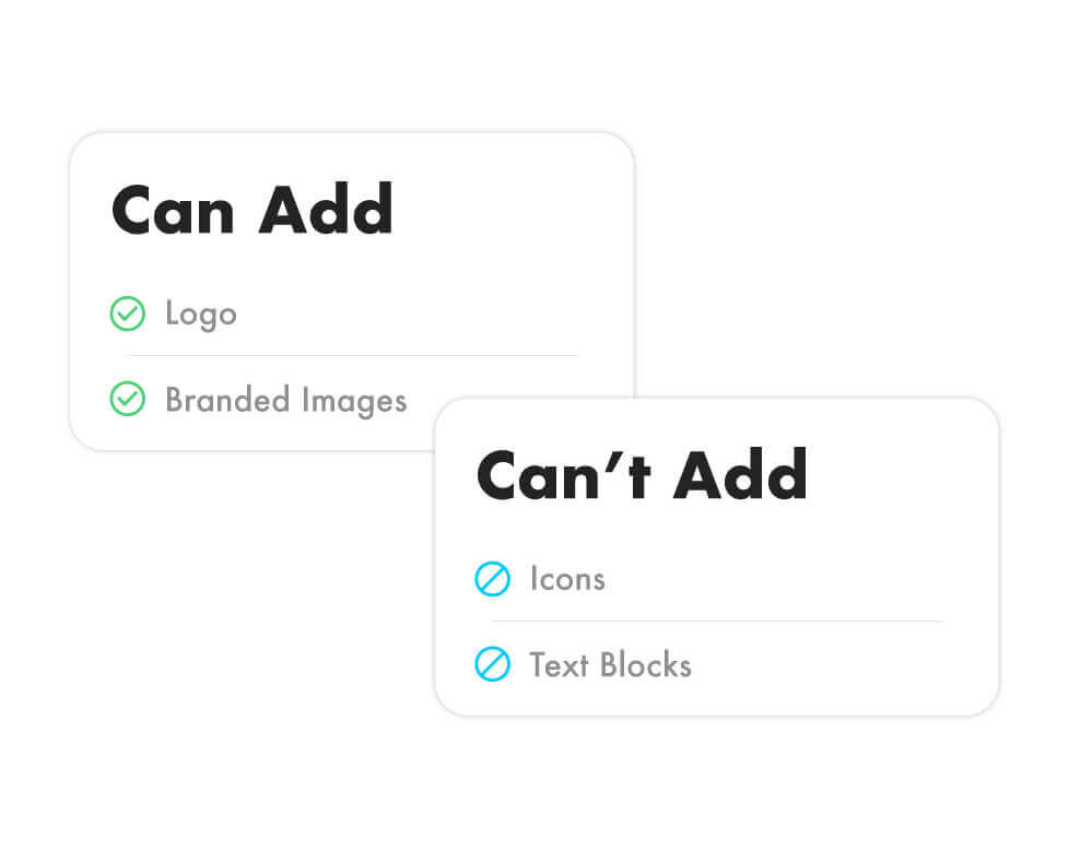 Control what users can add