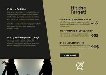 Membership Tag Line Top-notch Memberships Designs for Your Archery Business Success