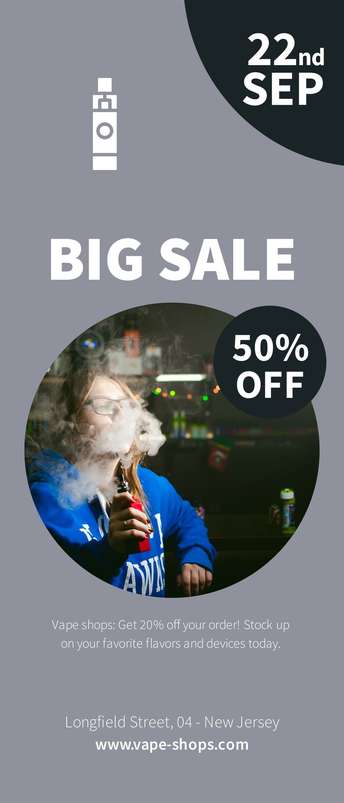 Launch Your Vape Shop with Events: Instantly Editable Designs!