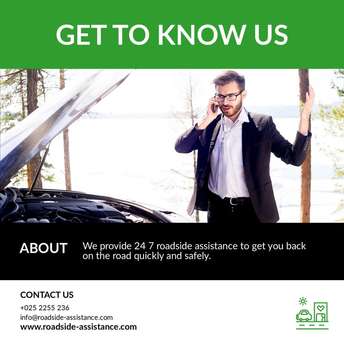 Launch your Roadside Assistance business with editable Social Content ...