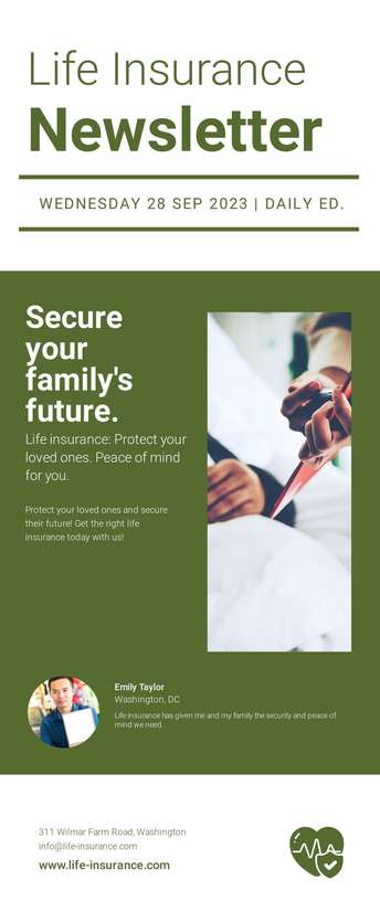 Top Newsletters Designs for Your Life Insurance Business