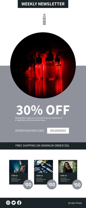 Top Newsletter Templates for Vape Shops Business