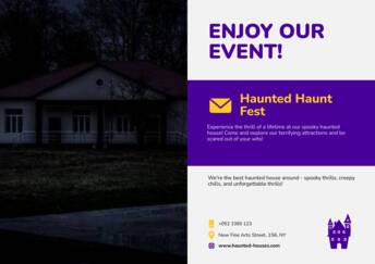 Spooktacular Launch: Your Editable Haunted Houses Business Brand Kit Ready!