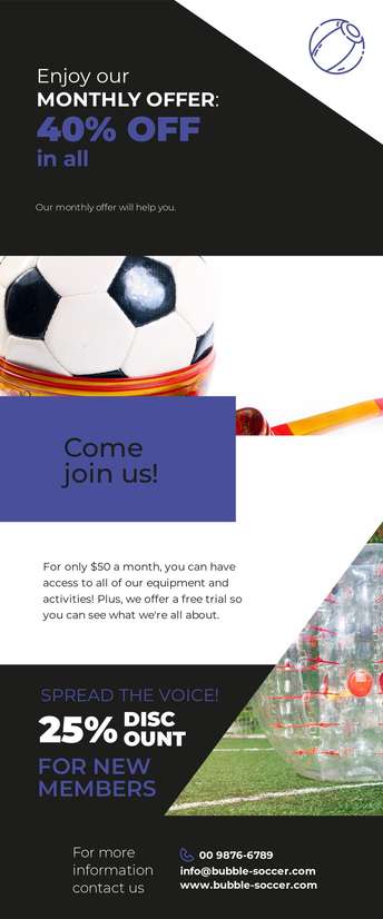 Soccer Newsletter Example Launch your Bubble Soccer business with editable Newsletter designs