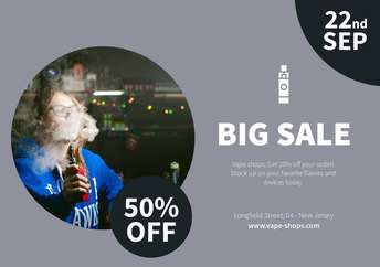 vape sale events Launch Your Vape Shop with Events: Instantly Editable Designs!