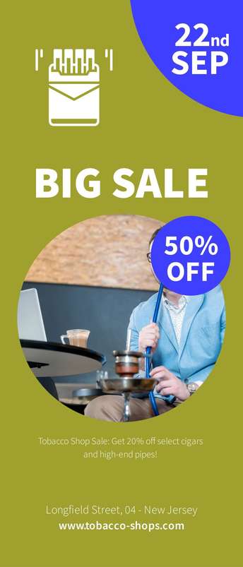 tobacco shop sale Launch Your Tobacco Shops Business Today with Editable Brand Material!