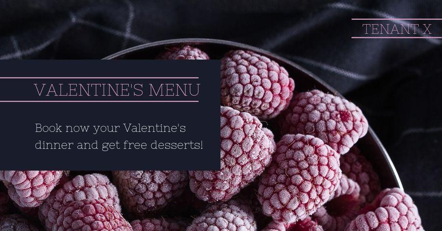 Valentines Day Menu Template Example