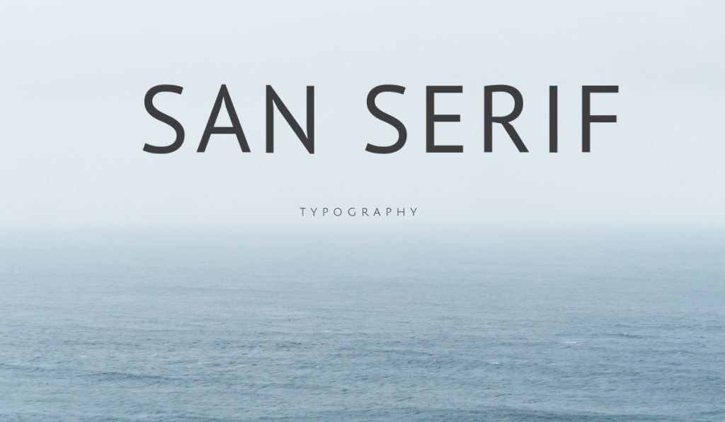 Sans Serif Design example