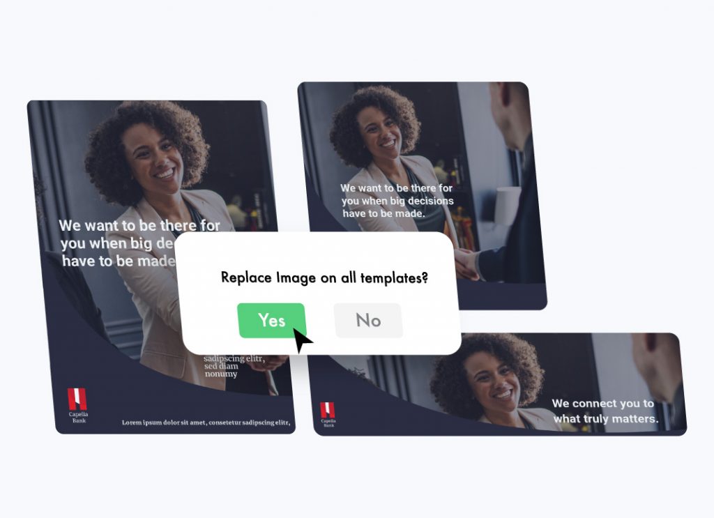 a user is replacing an image in all the templates