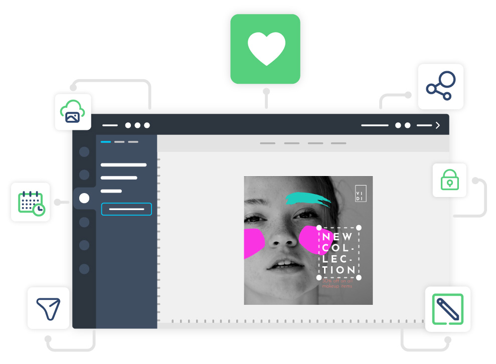 a user is checking all the features of Desygner. He is loving it.
