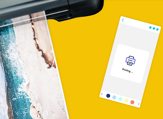 Print your designs from your mobile or desktop