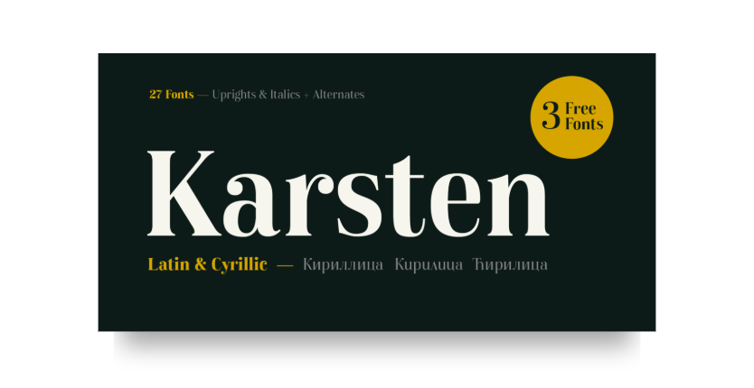 Karsten (Serif) Font example