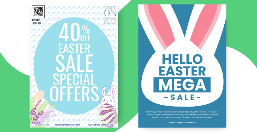 Easter Flyers, online and print